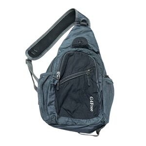 G4Free Small Nylon Crossbody Sling Bag Black Gray